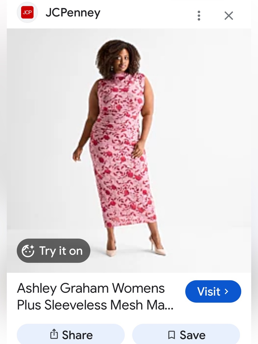 Ashley Graham Pink Floral Draped Chemise